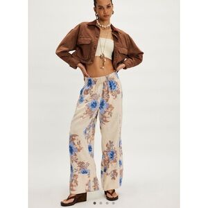 Free People Days End Linen Pull on Pants NWT